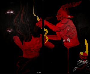 Shan Nguyen- peinture -peinture acrrylique -démon-
