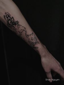 Tatouage-animal- renard- japonais- psychédélique - tattoo-